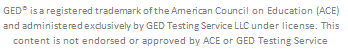 GED Disclaimer Information